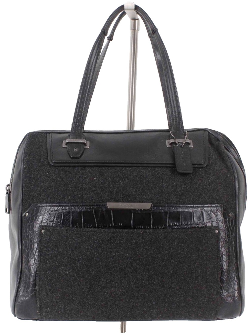 Coach Taylor wool croc bowler purse